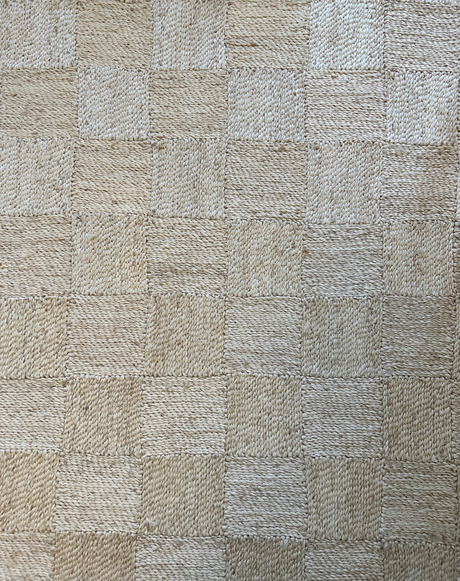 Maison Bengal Neutral Checkered Jute Floor Mat